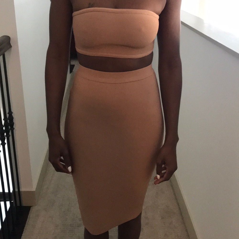 Tan Body-Con dress